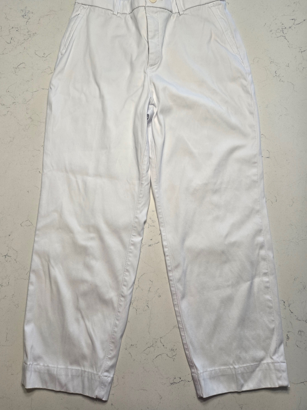 SPANX Supersmooth Stretch Twill Straight Leg Ankle Pants White Xl